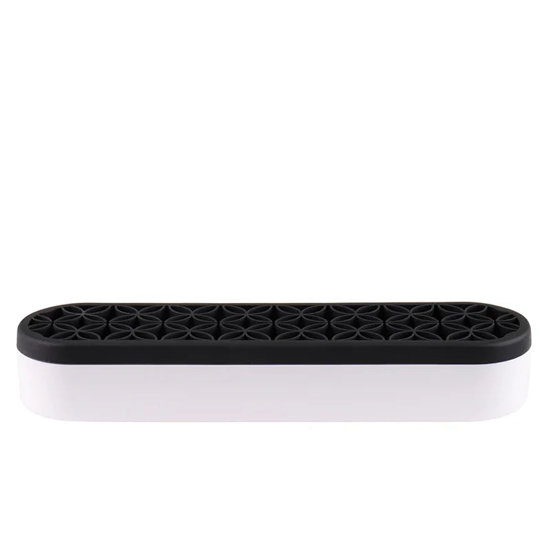 Silicon Nail Brush Makeup Brush Display Stand Rack Storage Case Brush Drying Shelf Brush Holder Make UP Holder Organizer Tri Light Beauty