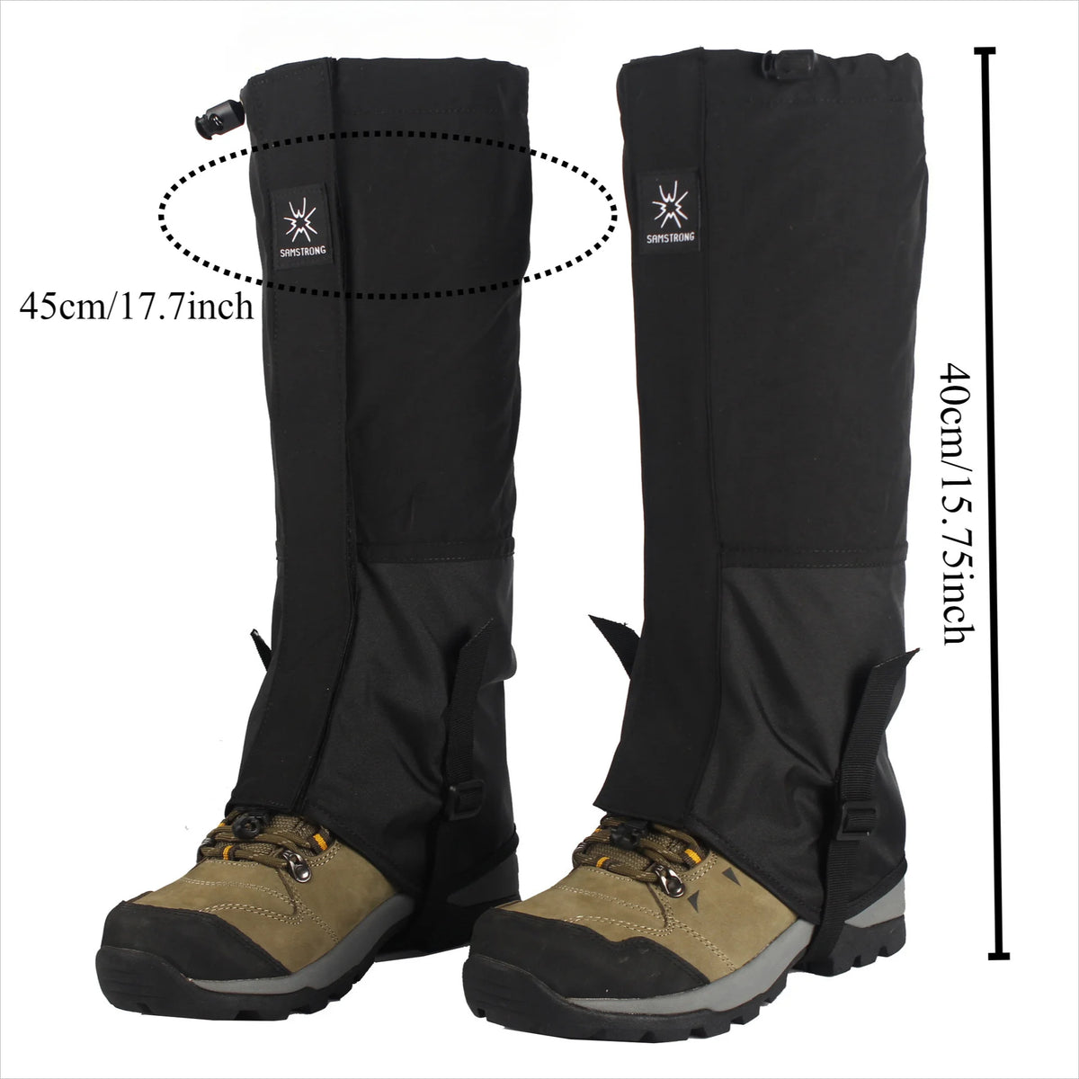 Waterproof Snow Sand Prevention Leg Gaiters Essential Protective Gear for Outdoor Mountaineering Skiing Desert Hiking Exploratio Pi-Mart