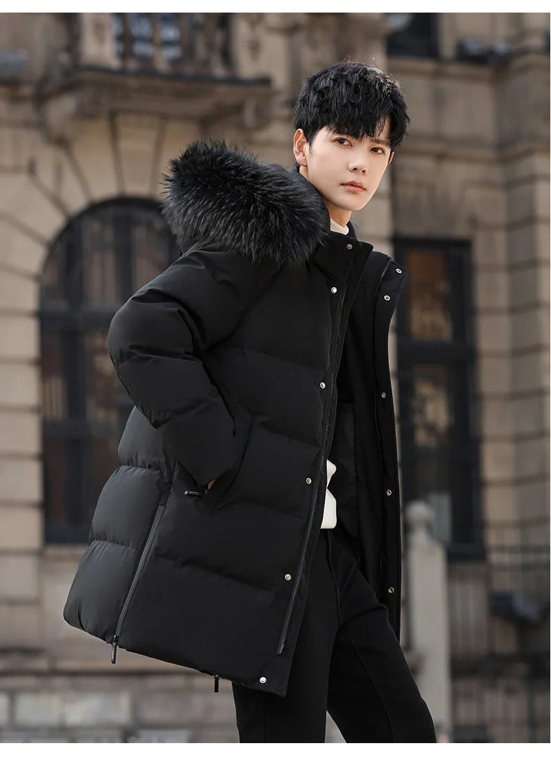 High Brand White Goose Down Jacket Coat Parka Men's Clothing Winter Padded Puffer Jackets Luxury Hooded Padding Outerwear HWY309 Pi-Mart