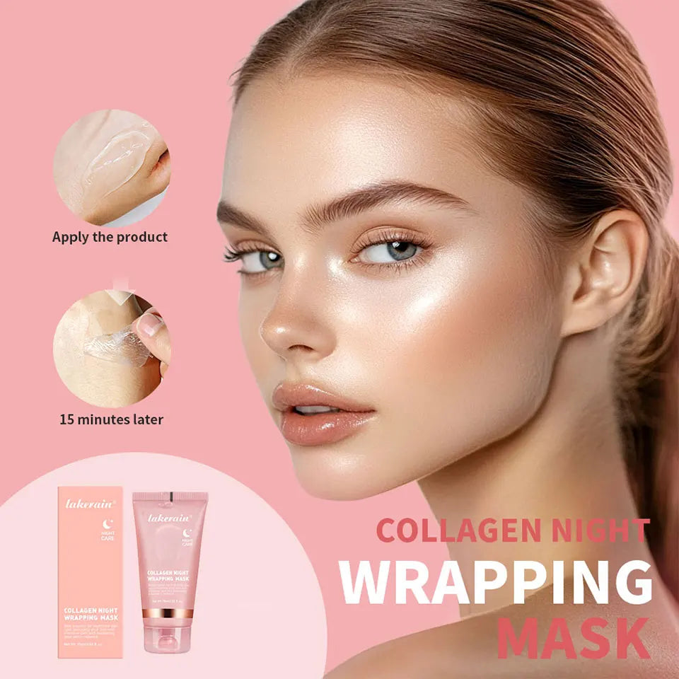 Collagen Wrapping Peel-off Mask Rejuvenation Moisturizing Brightening Korean Face Mask Make Glowy Skin Elasticity Facial Mask Pi-Mart