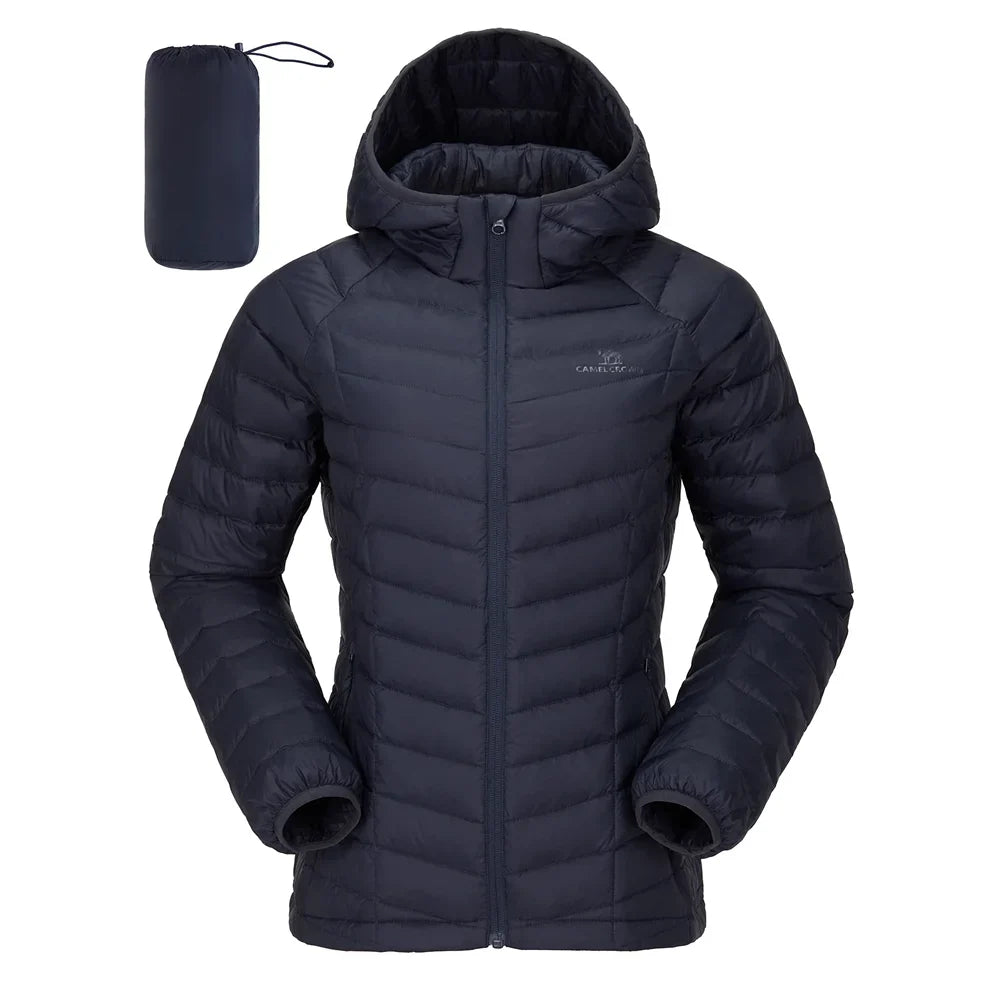 GOLDEN CAMEL Women's Down Jacket Hooded Winter Light Weight Short Puffer Coats Packable Warm Windproof Jacket for Women Clothes LadyShow.Store