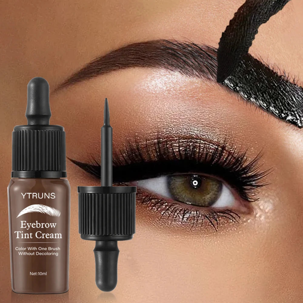 YTRUNS Peel Off Brow Tint, Long Lasting Eyebrow Dye Cream, Waterproof Sweatproof Smudge Proof Brow Makeup Pi-Mart