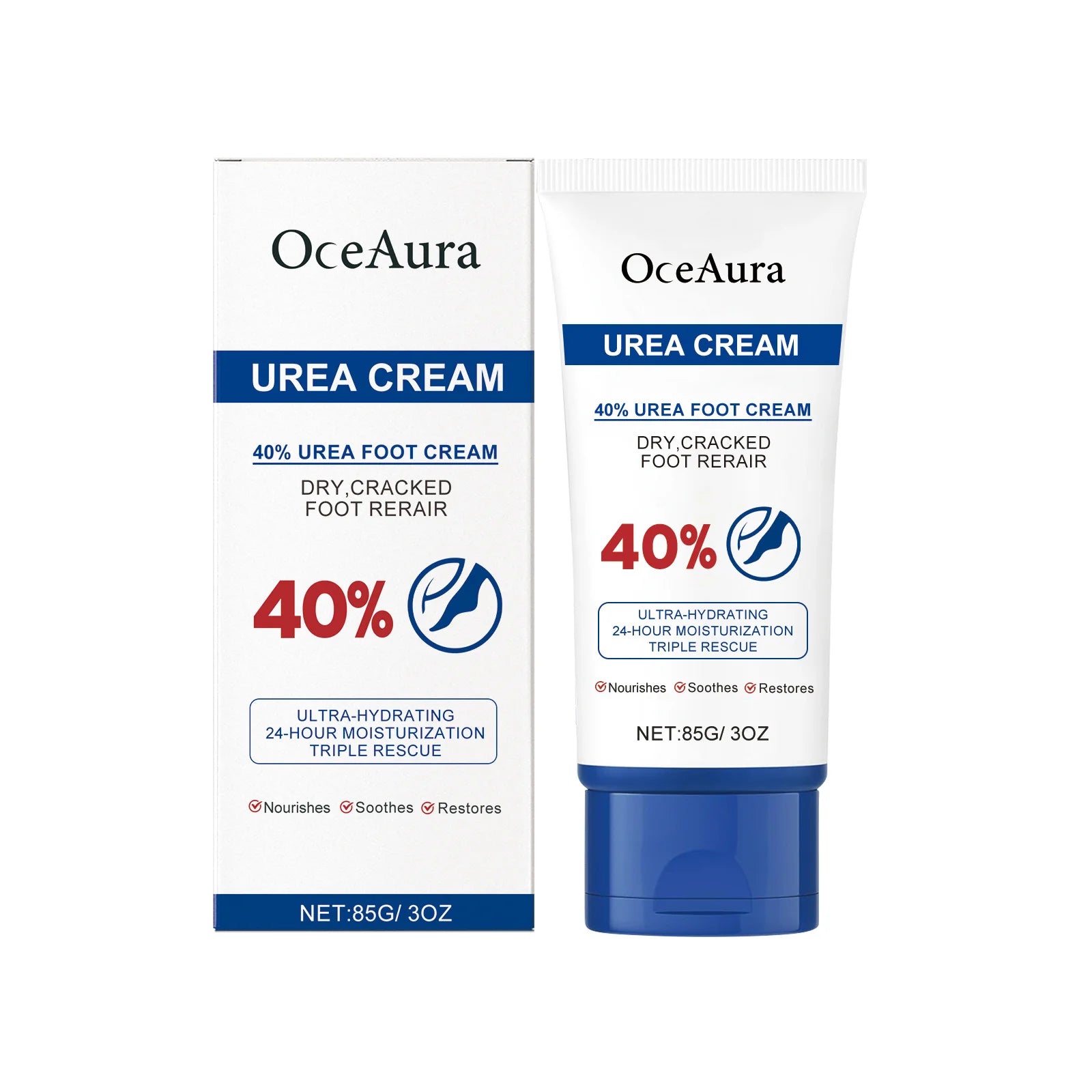 40% Urea Foot Cream Softening Dry Cracked Heels Deep Moisturizing Improve Roughness Remove Callus Exfoliation Foot Care Cream Pi-Mart