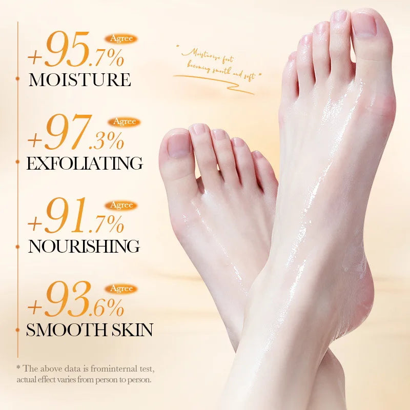 5 Pairs SADOER Honey Milk Nourishing Exfoliating Foot Mask Improves Rough Skin Smooths And Delicately Tenders Feet Skin Care