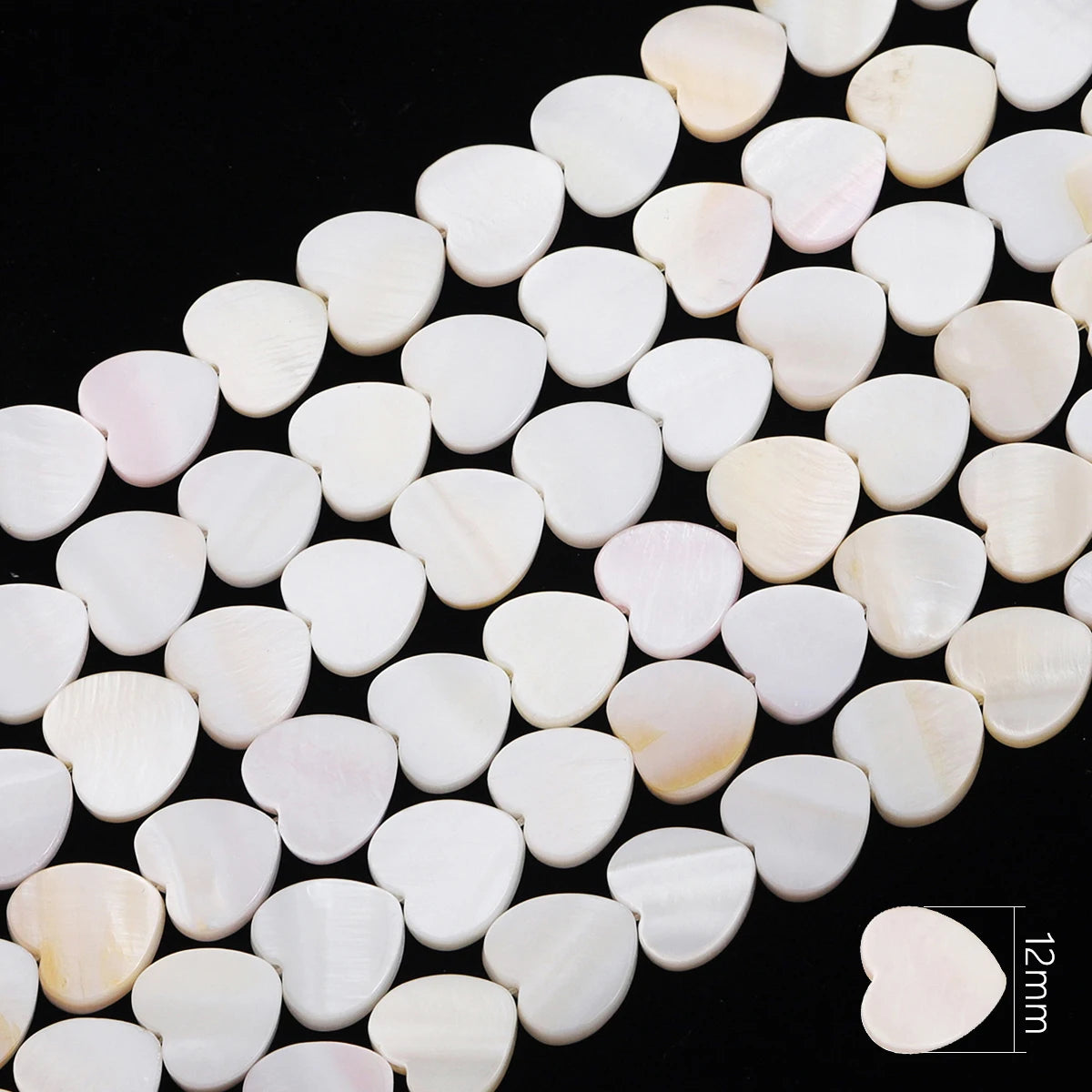 Natural Shell Beads Mother of Pearl Love Star Oval Round Flat Loose Spacer Beads for Jewelry Making DIY Charm Bracelet Necklace Pi-Mart