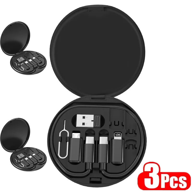 Multi USB Type C to C 60W Charging Adapter Cable Kit USB C to Lighting Conversion Set USB A & Type C to Micro/Type C/Lighting Pi-Mart