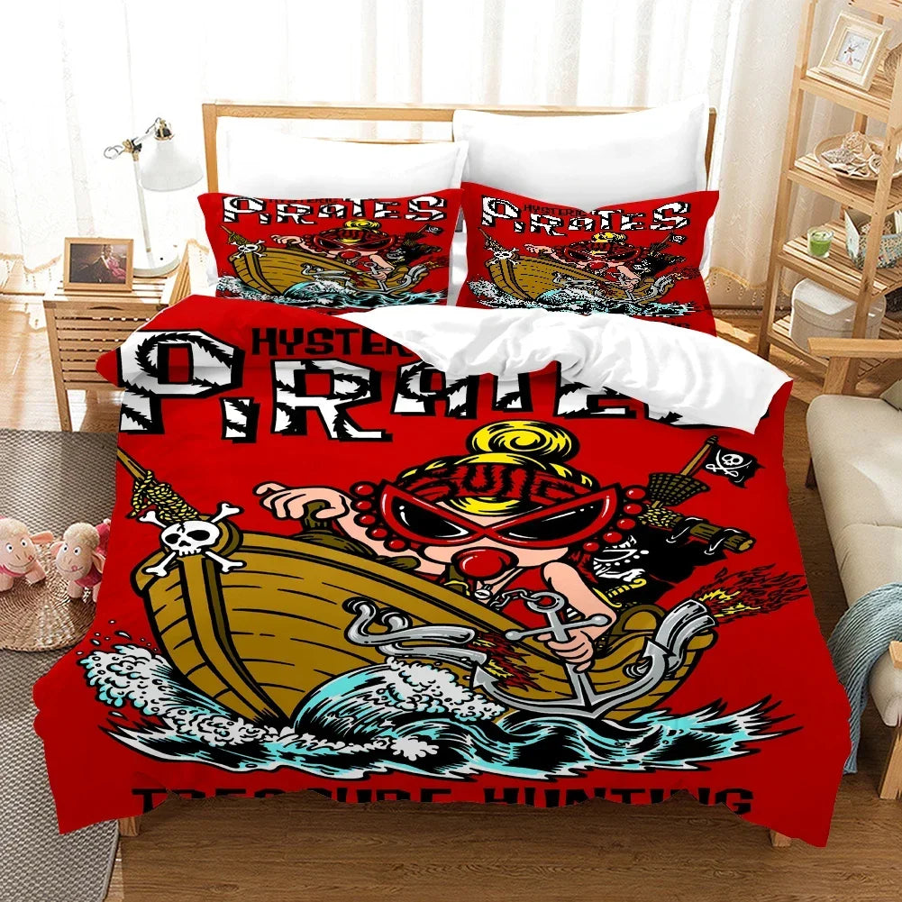 3D Hysteric-Mini Duvet Cover with Pillow Cover Bedding Set Single Double Twin Full Queen King Size Bed Set for Bedroom Decor Pi-Mart