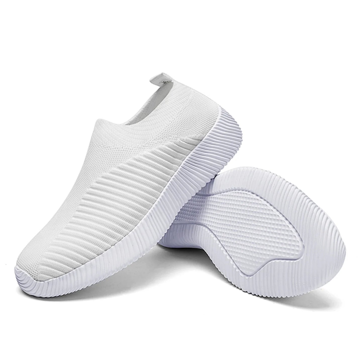 Women Vulcanized Shoes High Quality Women Sneakers Slip On Flats Shoes Women Loafers Plus Size 43 Walking Flat LadyShow.Store