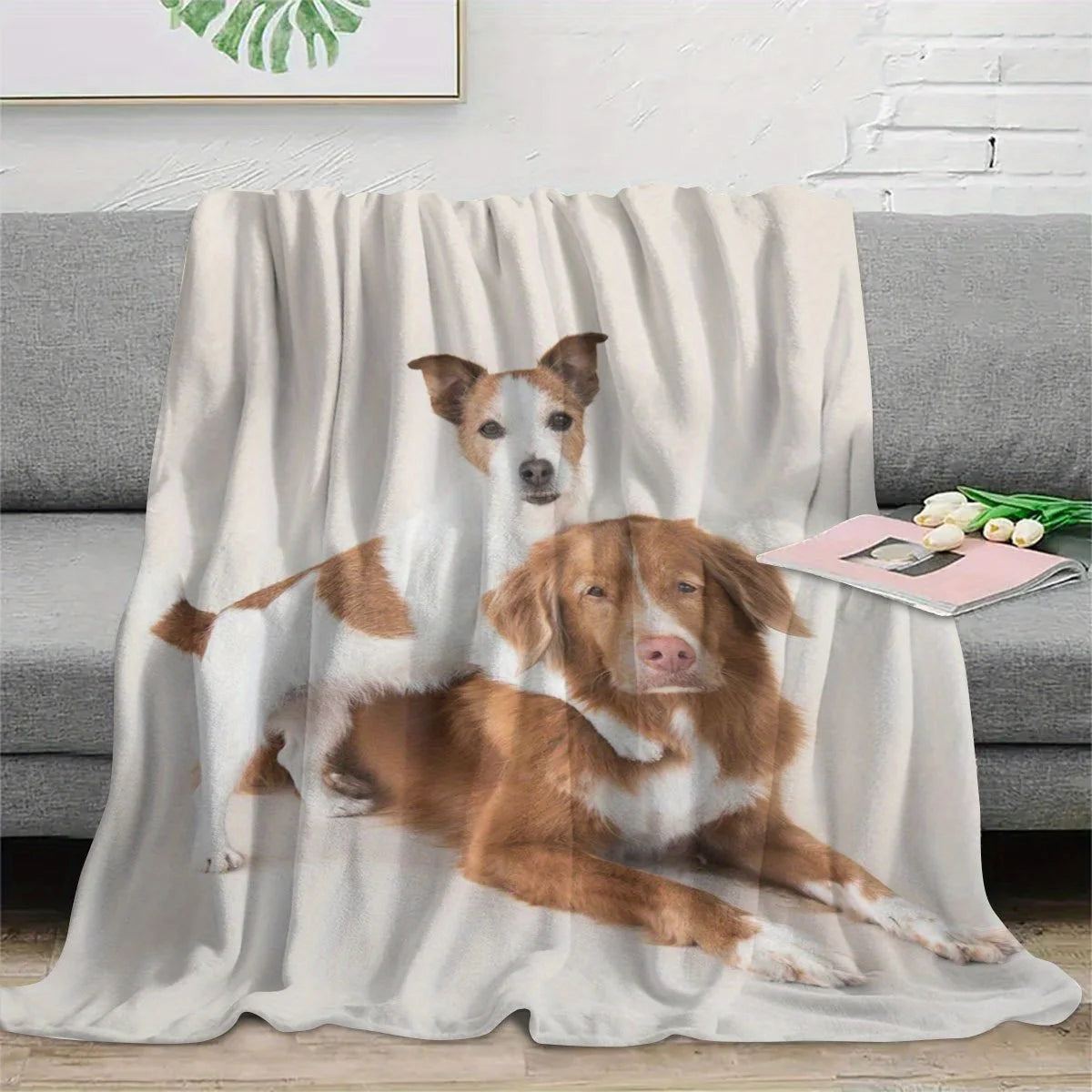 Customized Pet Blankets, Photo Blankets for Cats and Dogs, Personalized DIY Carpets, Custom-Made with Your Own Image, Comfortable Flannel Bed Blankets for All Seasons, Warm, Soft, Stylish, the Perfect Gift Souvenir for Animal Pi-Mart