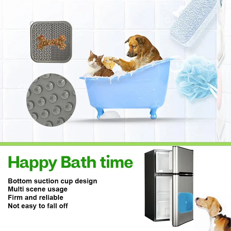 Licking Mat Slow Feeder for Dogs and Cats, Premium Lick Pad with Suction Cups for Dog Anxiety Relief, Slow Feeder Dog Bowls Pi-Mart