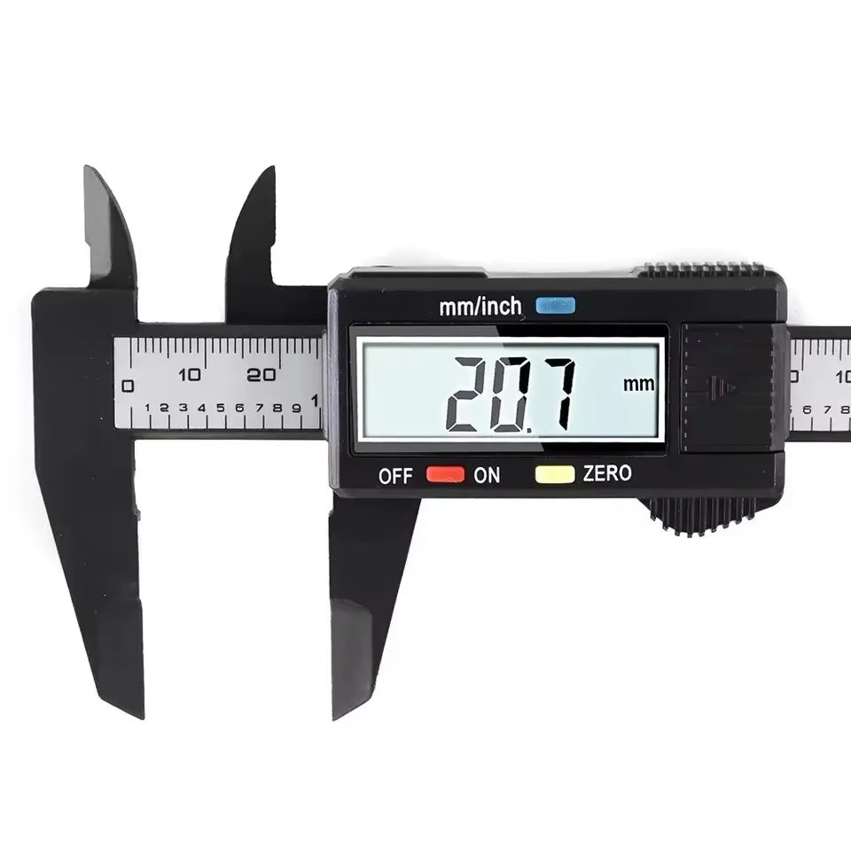 150mm 100mm Electronic Digital Caliper Carbon Fiber Dial Vernier Caliper Gauge Micrometer Measuring Tool Digital Ruler LadyShow.Store