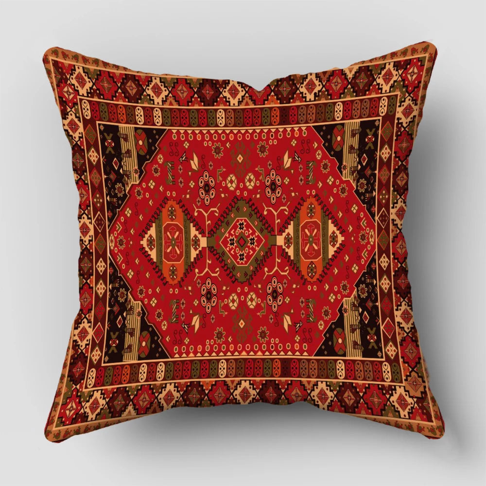 Persian Rug Pattern Pillowcase Living Room Sofa Cushion Cover Fashion Decorative Home Decor 45X45cm Two Sides Short Plush Pi-Mart