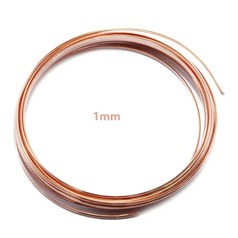 1-10M Bare Copper Wire Copper Wire T2 Copper Coil Conductive Copper Wire,  Bare Line Diameter 0.1/0.15/0.2/0.3/0.4/0.5-5mm Pi-Mart