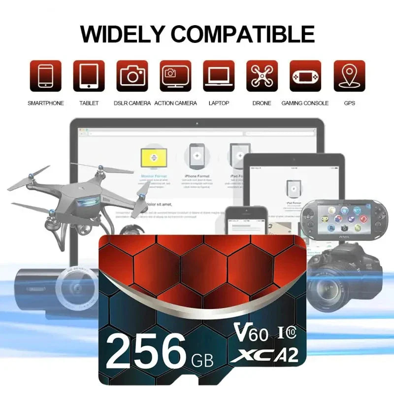 Lenovo 2TB Memory Card 128GB Class 10 V30 TF Card 1TB Mini SD Card 512GB High Speed TF SD Card 256GB For Nintendo Switch Camera LadyShow.Store
