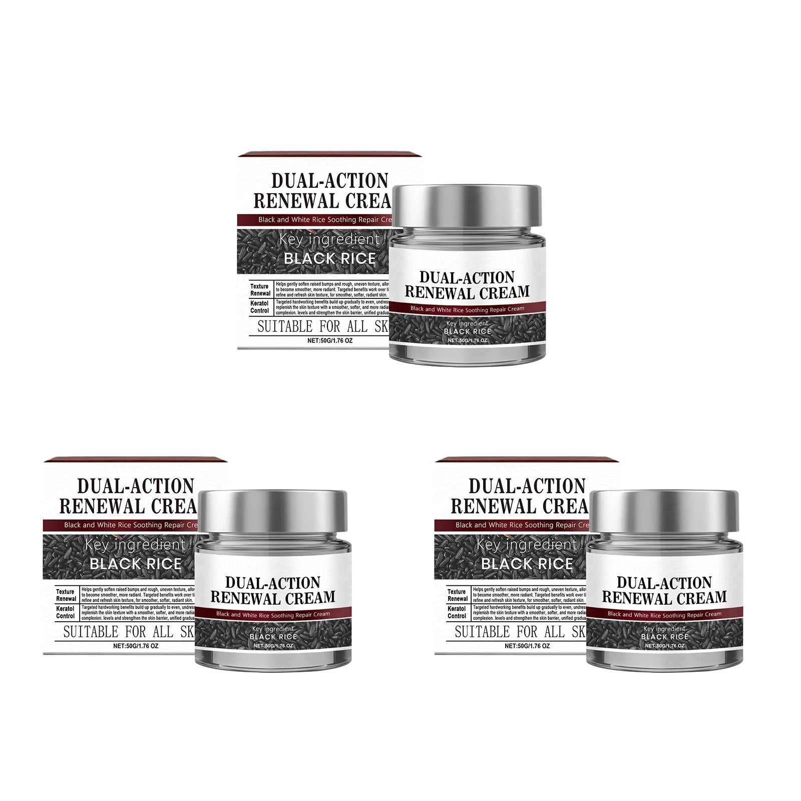 Black Rice Cream Hydrating Tighten Lifting Brightning Repairing Improve Elasticity Prevent Sagging Smoothing Glowing Moisturizer Pi-Mart