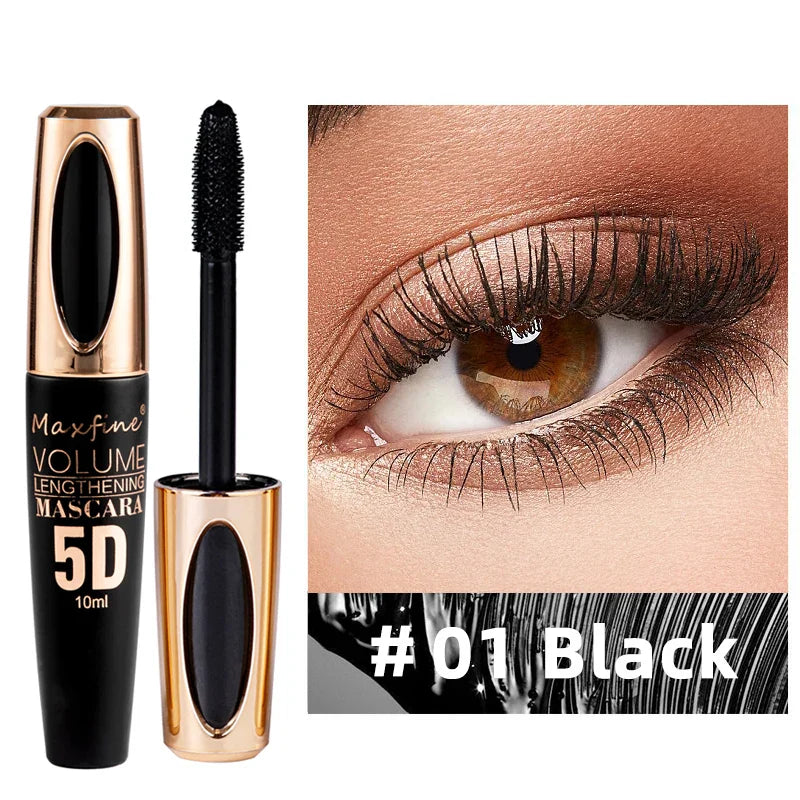 5D Silk Mascara with Big Eyes, Strong and Lasting Black Content and Length, Waterproof and Non-caking, and Prolonged Mascara. LadyShow.Store