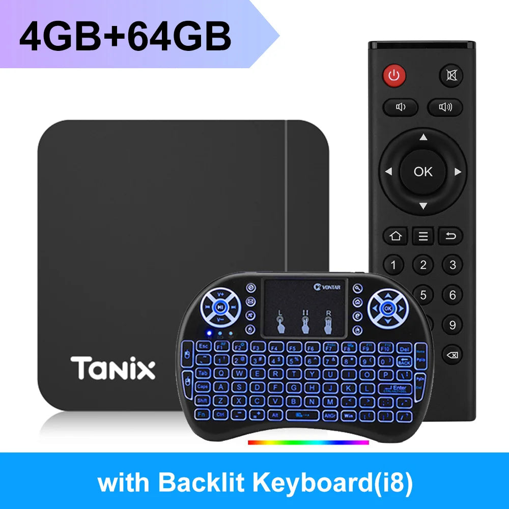 Tanix W2 Smart TV Box Android 11 Amlogic S905W2 4GB 64GB Support AV1 Dual Wifi  Media Player TVBOX Set Top Box 32GB 2GB 16GB Pi-Mart
