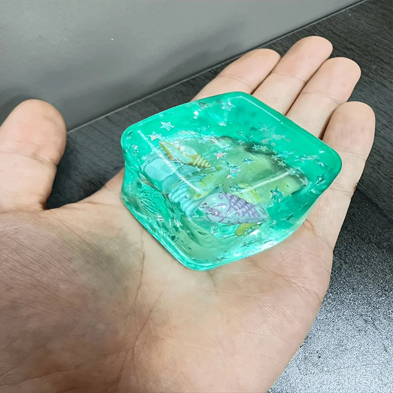 Taba Squishy Stress Balls Cube - Ocean Sensory Fidget Toy Slow Rise Squishy Toys for Kids and Adults Squeeze Relax Gift Pi-Mart