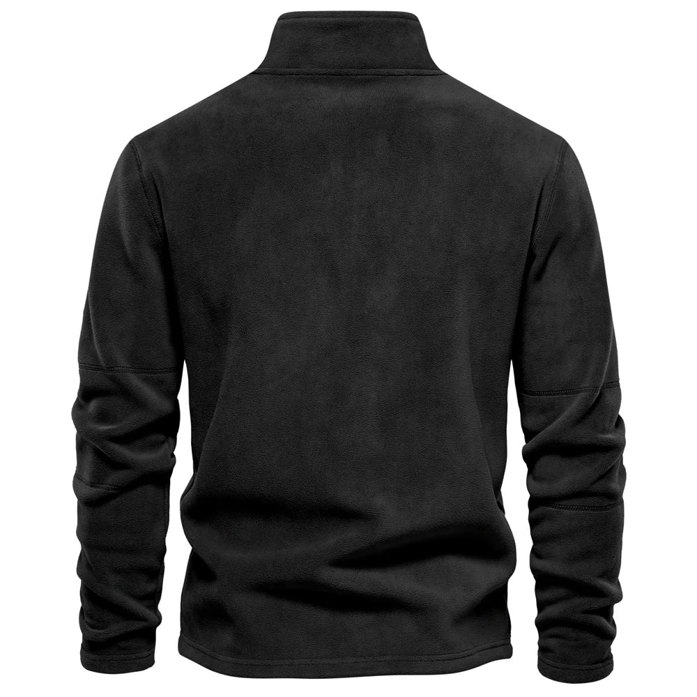 AIOPESON Brand Quality Thicken Warm Fleece Jacket for Men Zipper Neck Pullover Men's Sweatshirt Soft Shell Mens Jacket Pi-Mart