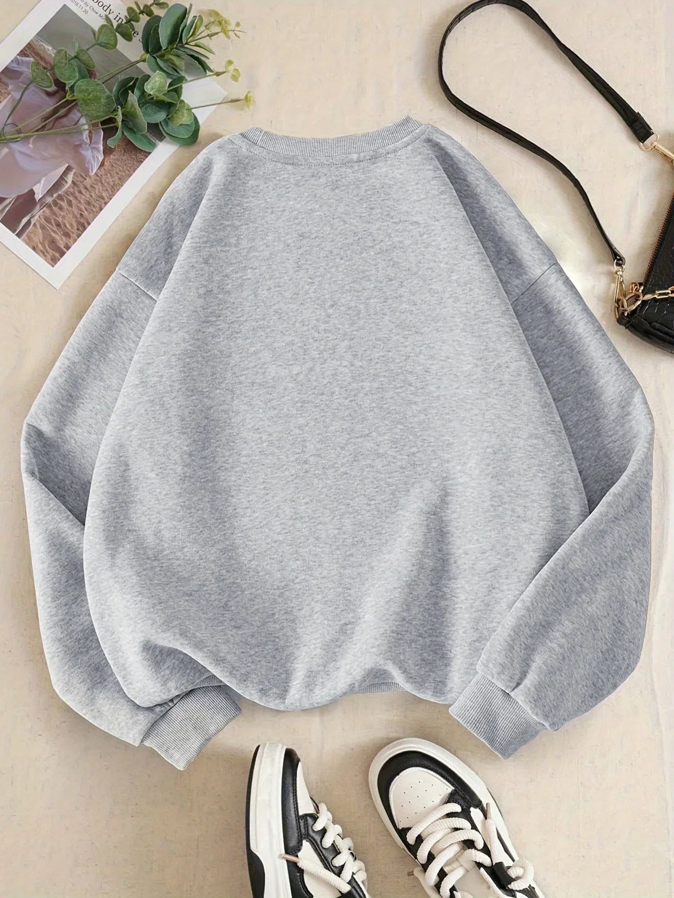 Women's Casual USA Print Pullover Sweatshirt Geometric Design Long Sleeve Round Neck Machine Washable Regular Fit for Autum LadyShow.Store