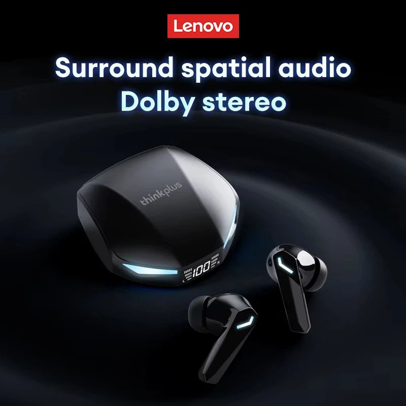 Choice Lenovo XT53 Earphone Wireless Bluetooth 5.4 Headphones Low Latency Gaming Headset Noise Reduction LED Display Earbuds New Pi-Mart