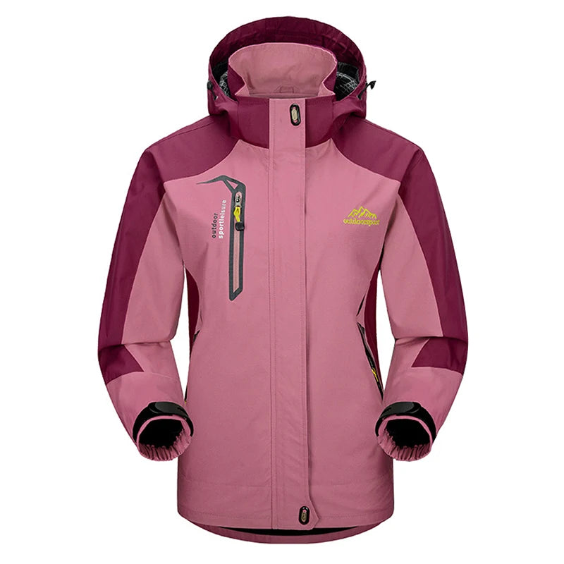 TRVLWEGO Women's Waterproof Hiking Jacket Windproof Windbreaker Camping Hunting Climbing Trekking Fishing Coat Outdoor Clothing Pi-Mart