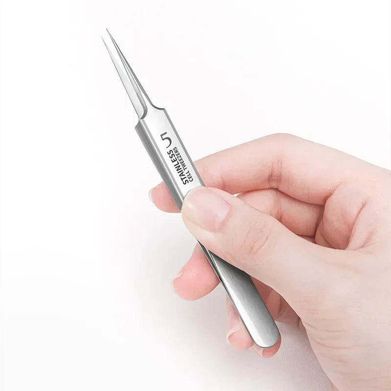 German 1/3/8Pack Extra Fine No. 5 Cellular Acne Blackhead Tweezers - Facial Beauty Remove Acne Needle Tools for Skin Care Tools Pi-Mart