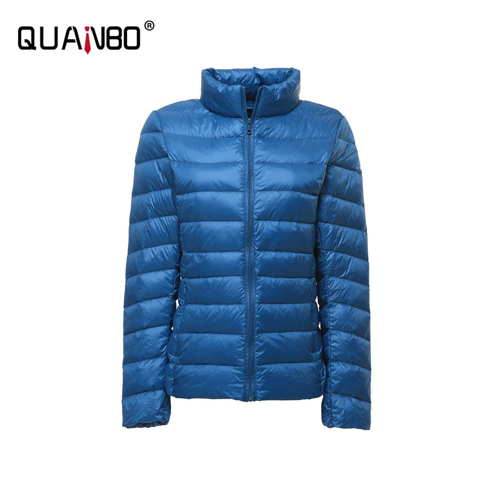 Women Spring Jacket Fashion Short Ultra Lightweight Packable Puffer Coats 15 Colors Female Down Warm Korean Slim Fit Parkas 5XL LadyShow.Store