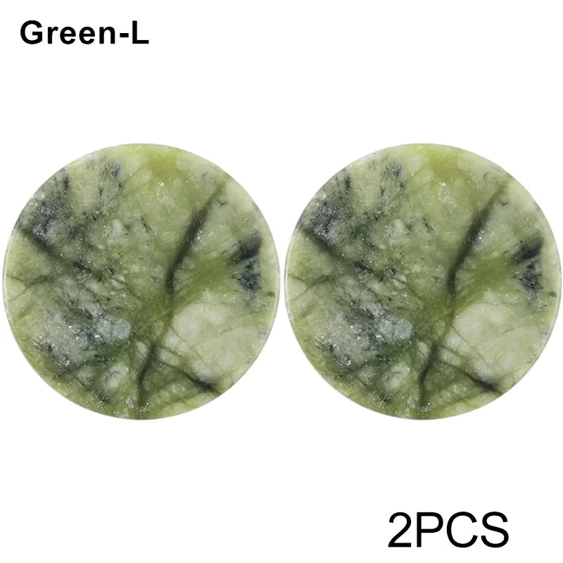 Glue Pallet Eyelashes Extensions Pink Green Jade Stone Reusable False Eye Lashes Adhesive Pallet Pad Holder Makeup Accessories Pi-Mart
