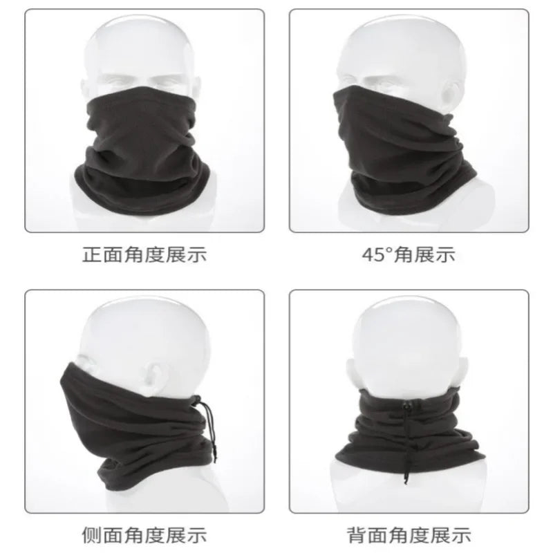 Winter Warm Unisex Windproof Motorcycle Riding Mask New Polar Fleece Neck Scarf Warmer Ski Outdoor Sports Balaclavas Tube Mask Pi-Mart