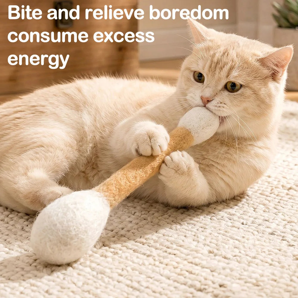 Creative Large Catnip Cotton Swab Rope Toys Kitten Chew Stick Teeth Cleaning Grinding Bite Durable Interactive Cat Toy Pi-Mart