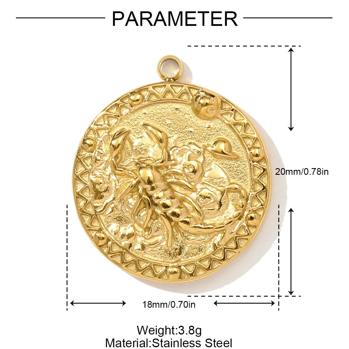 3pcs/Lot Stainless Steel 3D The Triumphal Arch Lovers Pendants Boot Heart Eye DIY Charms Women French Love Dog Dream Jewelry Pi-Mart