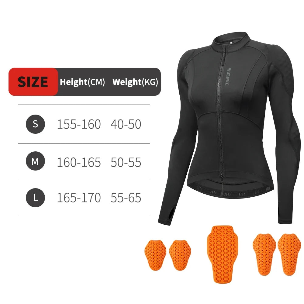 WOSAWE Women Motorcycle Jacket Downhill Motocross Motorbike Reflective Summer Biker Riding Clothing Apparel LadyShow.Store
