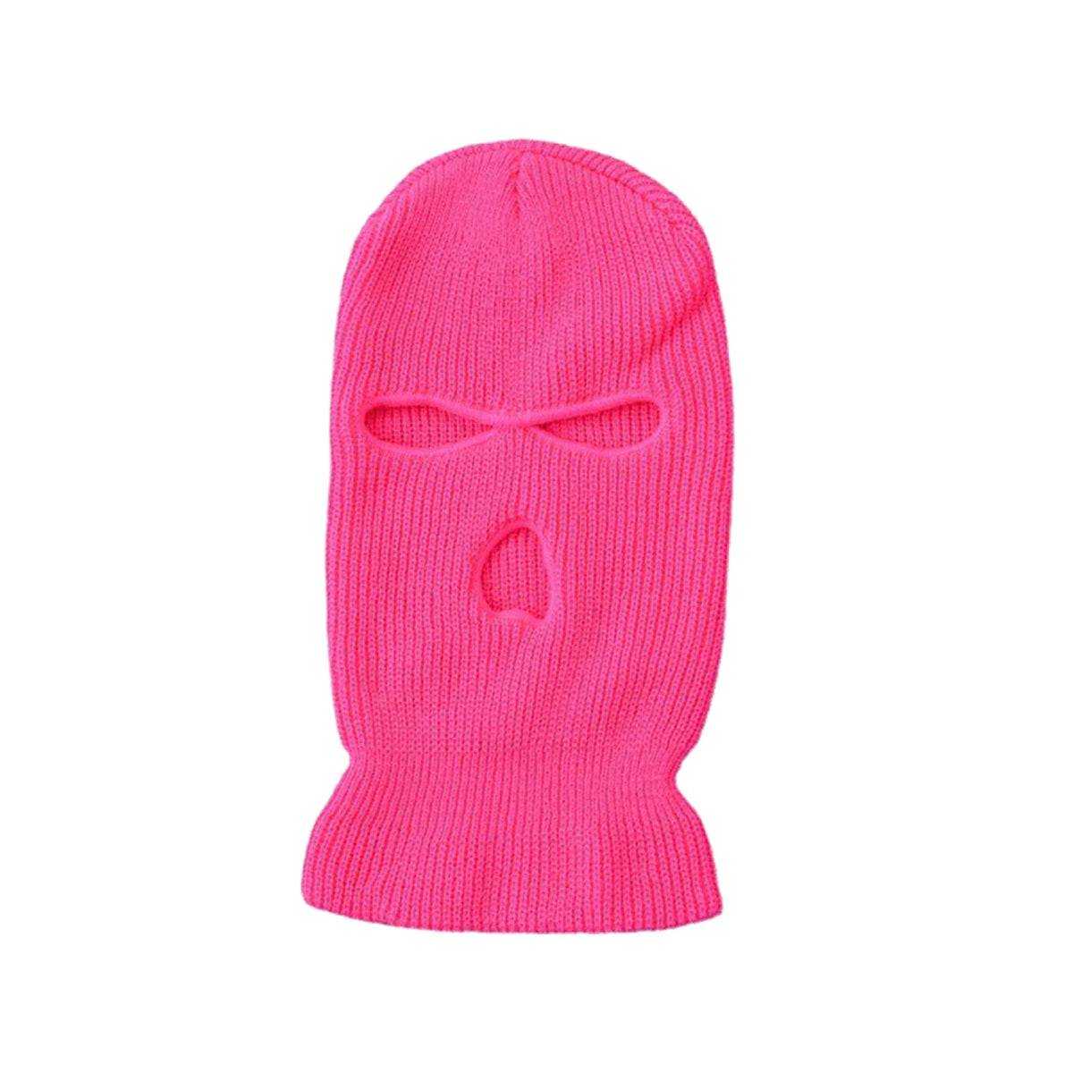 Winter Motorcycle Windproof Full Face Knit Hats Ski Mask Men Warm Wool Balaclava embroidery Winter hats Knitted 3 Holes Ski Mask Pi-Mart
