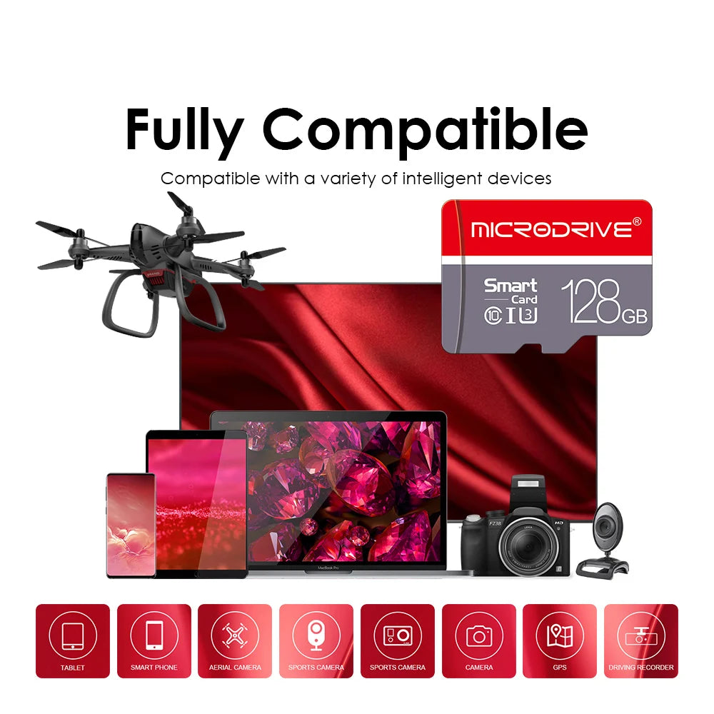 High Speed Mini SD Memory Card 256GB Class 10 Micro TF Flash USB Pen Drive Card 4GB 8GB 16GB 32GB 64GB 128GB for Smartphone Pi-Mart