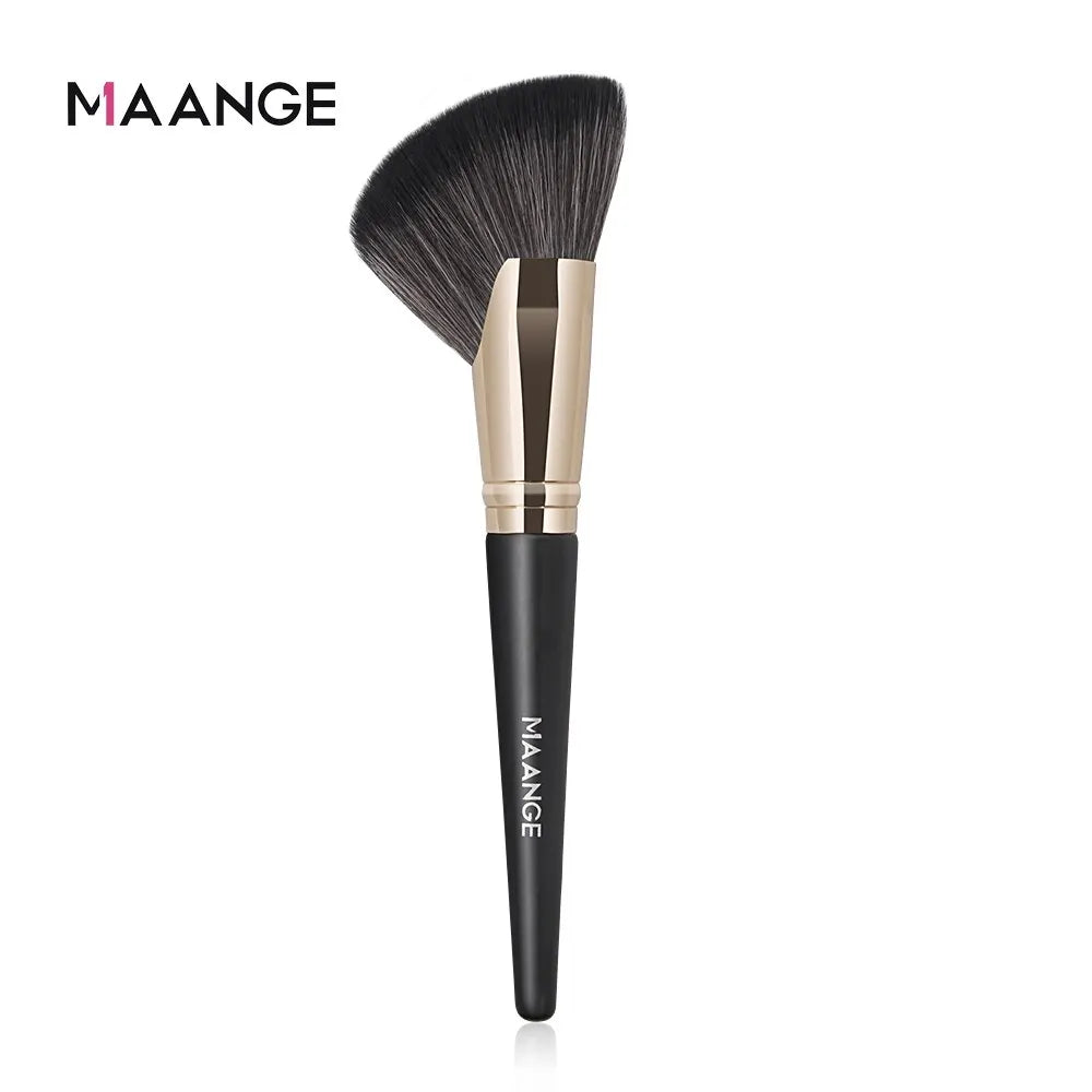 MAANGE Dense Blush Bronzer Brush Angled Makeup Brush Premium Brush Perfect For Face Contouring Highlighting For Creams Powders Tri Light Beauty