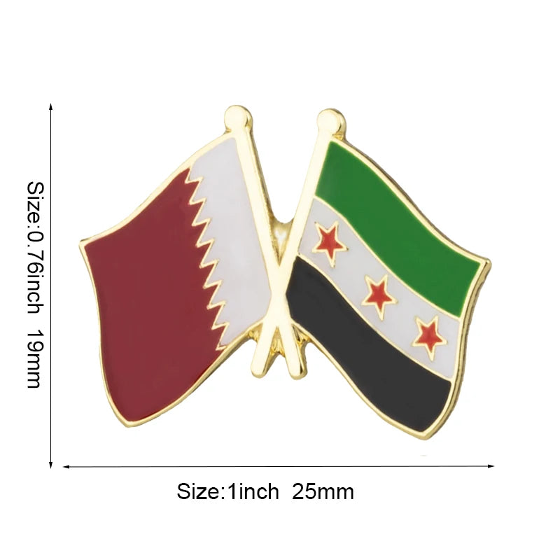 Syria Flag Badge Brooch Natinal Lapel Pins Flag Lapel Pins Country Flag Badge Pi-Mart