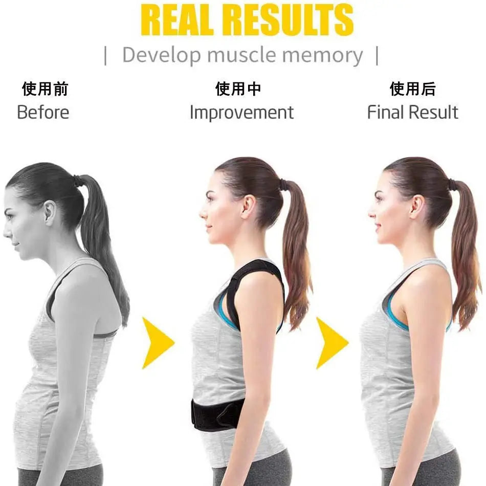 Standing and sitting posture support belt Sturdy posture back belt, enhancing better posture Tri Light Beauty