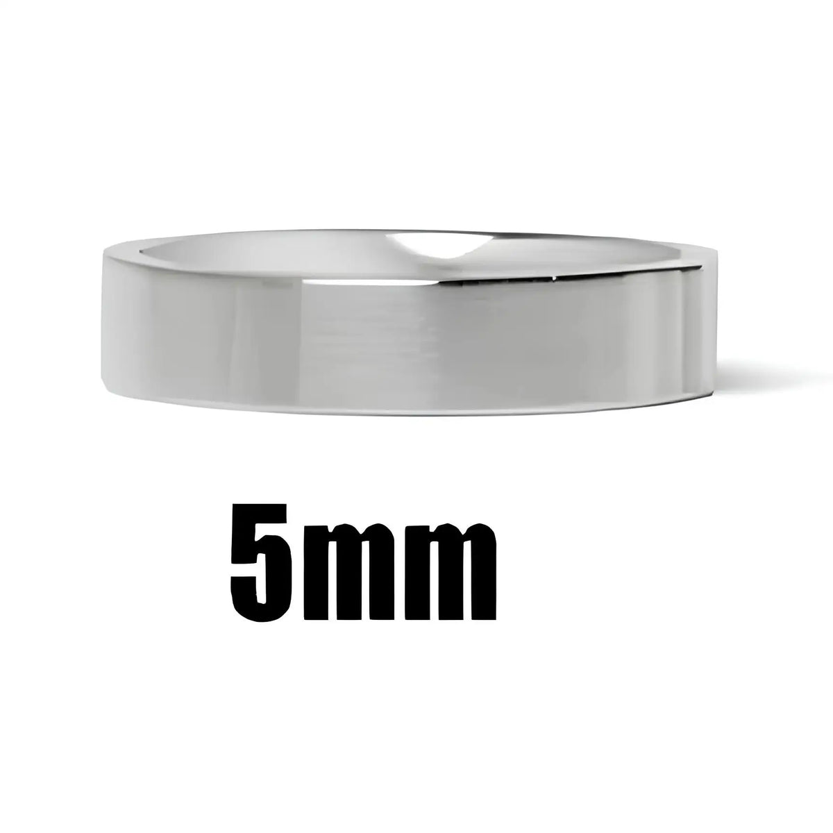 Men's Titanium Steel Bold Matte Ring Punk Syle 8mm Wedding Band Ring for Women Minimalist Gothic Jewelry Best Friend Gift Pi-Mart