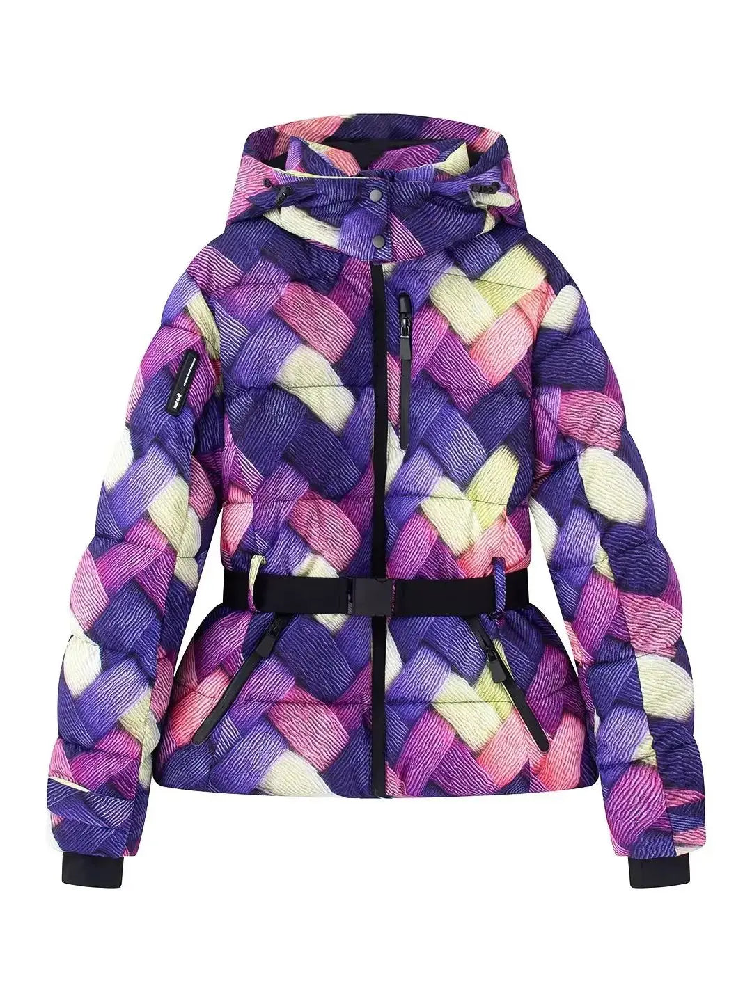 2026 Women Winter Hooded Down Jackets With Belt Lady Warm Thick Long Sleeve Stand Collar Parkas Padded Coats Sports Ski Outdoor LadyShow.Store