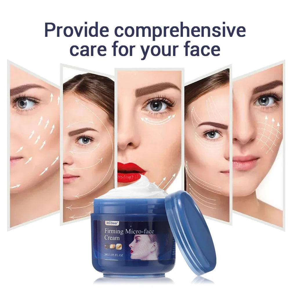 Micro-face Firming Cream Tightens Contours Face V Line Shape Masticatory Muscles Jowls Fat Burning Anti-Aging Essence Skin Care Tri Light Beauty