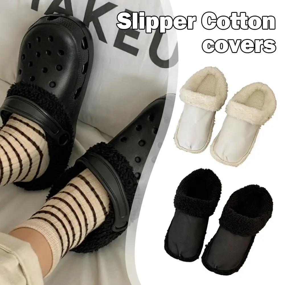 Autumn Winter Plush Liner Warm Hole Shoes With Detachable Thicken Soft Shoe Cover Fashion Versatile Slippers Lining Accessories Pi-Mart