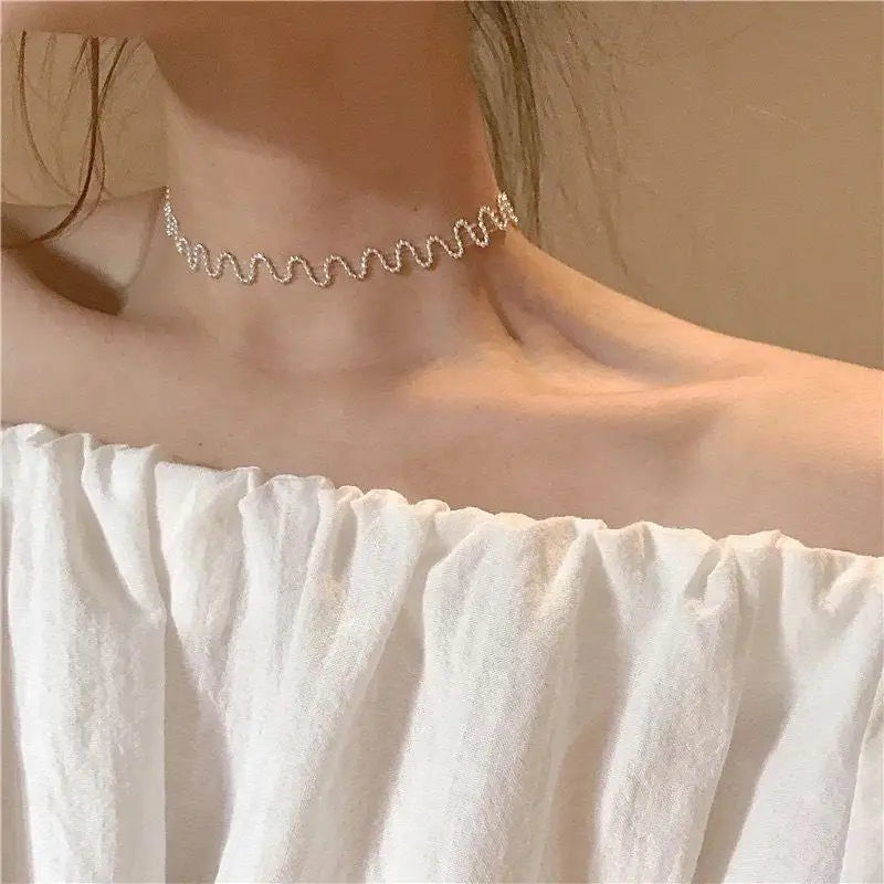Vintage Butterfly Necklace Women Golden Stainless Steel Blade Snake Chains Aesthetic Charms Choker Women jewelry Gift To Mujer Pi-Mart