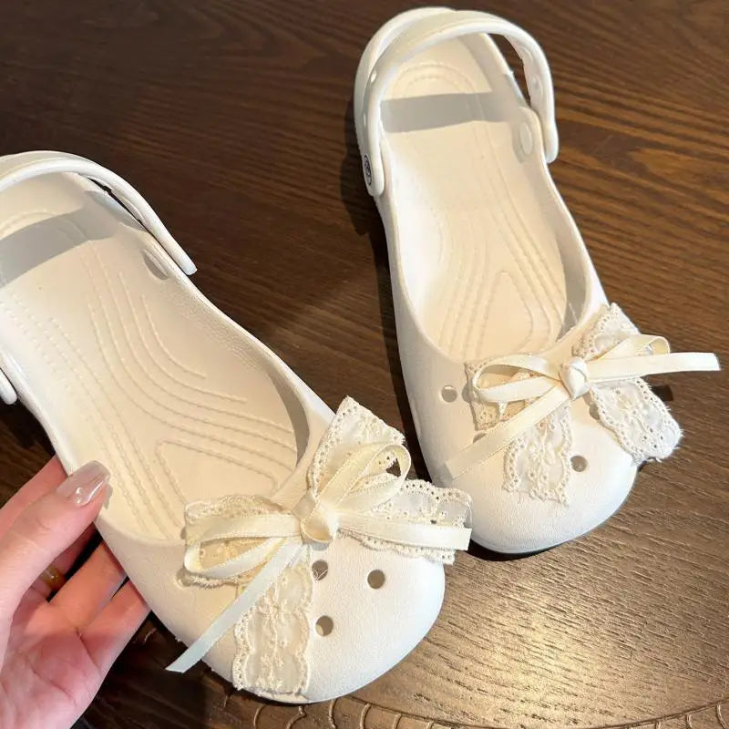 Elegant Polka Dot Bowknot DIY Shoes Charms Set 2026 New Luxury Faux Pearl Ballet Clogs Accessories Woman's Shoes Decorations Pi-Mart