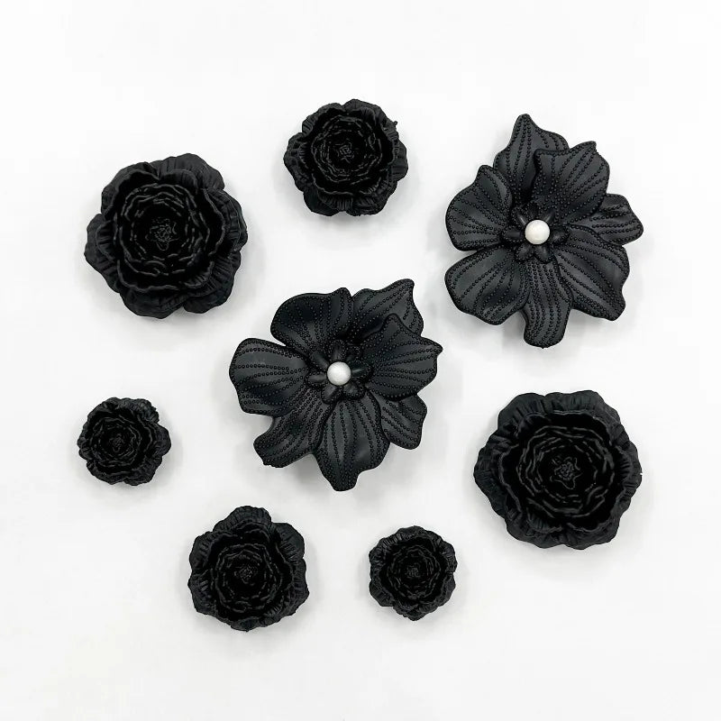 Cute Shoe Charms Set DIY Flower Hole Shoe Buckle Shoes Accessories 3D Flower Bouquet Bone White Hole Shoe Decorations For Women Pi-Mart