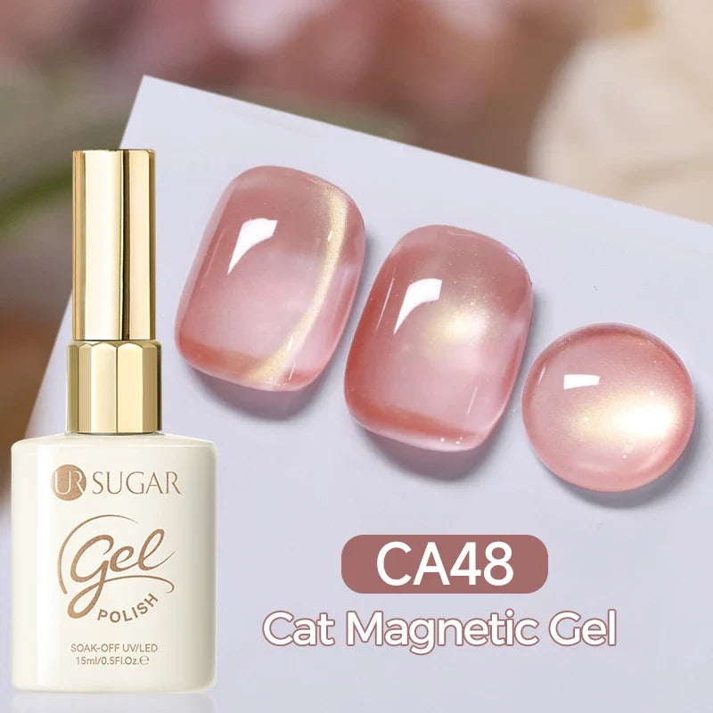 UR SUGAR 15ml Cat Magnetic Gel Nail Polish 30 Colors Semi Permanent Magnetic Gel UV/LED Soak Off Painting Vanrish Design Tri Light Beauty