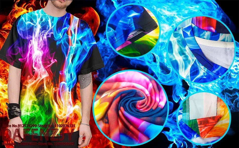 Gathering Novel Funny Men's 3D Printed Short-Sleeve T-Shirt - Crew Neck 3D Top Pi-Mart