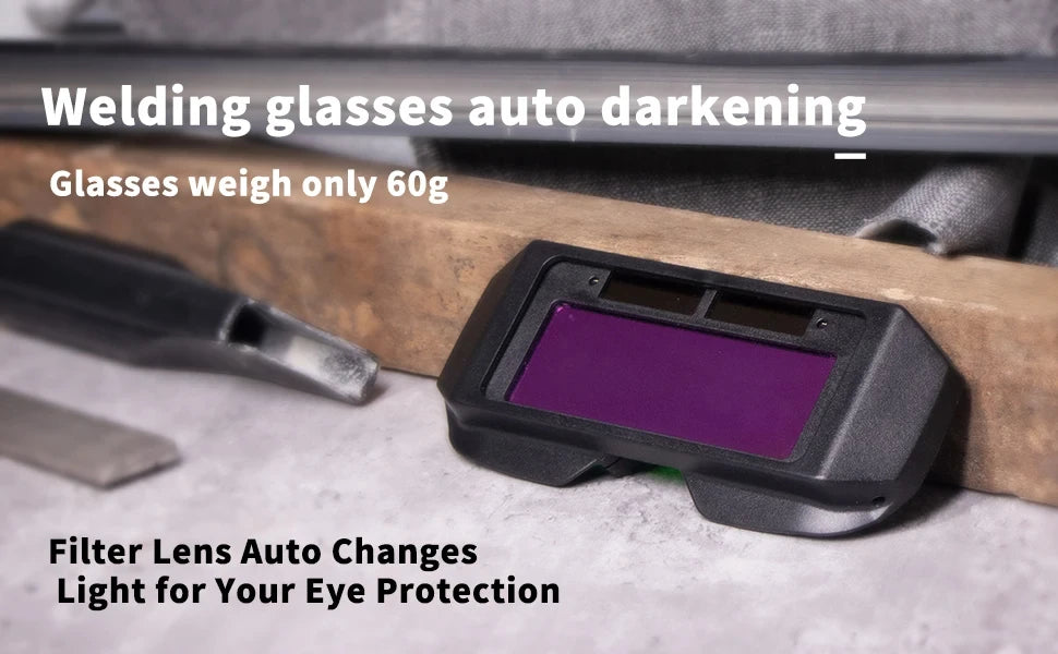 Solar Powered Welding Helmet Auto Darkening Welding Goggles LCD Welder Glasses for TIG MIG MMA Plasma Welder Glasses Pi-Mart