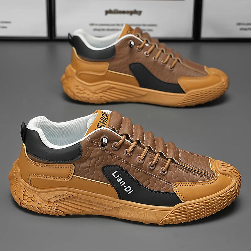 Spring and Autumn Fashion Elastic Band Sneakers for Men, Versatile Trendy Casual Shoes, Student Running Shoes, Soft-Soled Lightweight Men's Shoes Pi-Mart