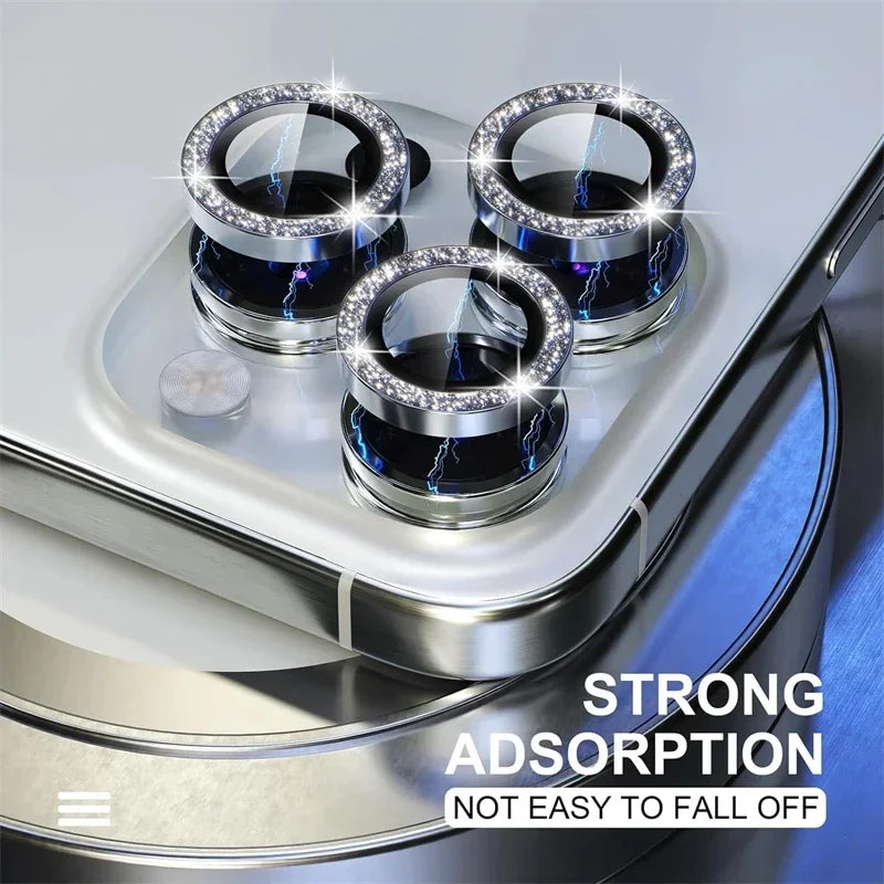 1Set Camera Len Tempered Glass For iPhone 13 For iPhone 11 12 13 14 15 16  17 Pro Max Plus Len Screen Protectors Glass Film Pi-Mart